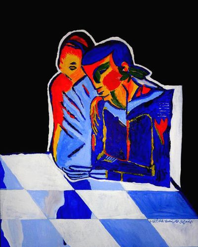 silviasoaresboyer_thefauvistcouple_26x22_acryliconcanvas
